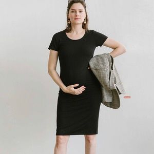 Storq black tshirt maternity dress sz 1